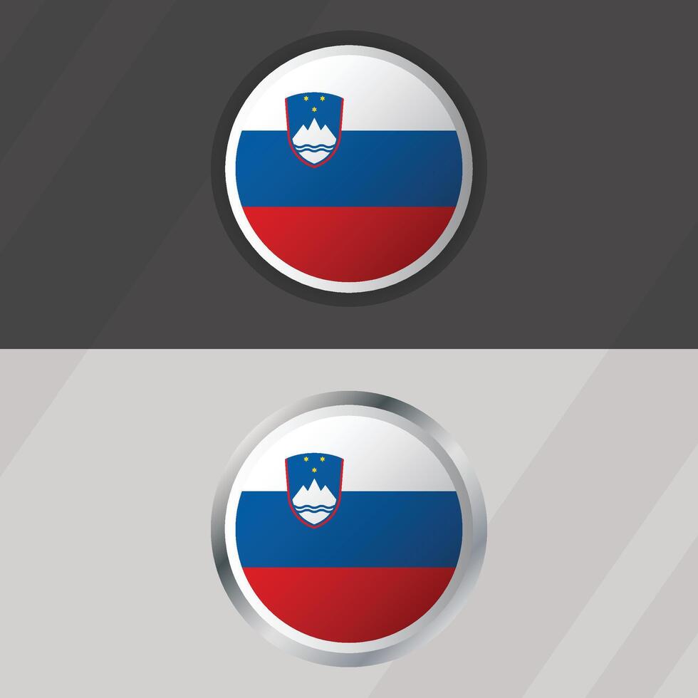 Slovenia Round Flag Template vector