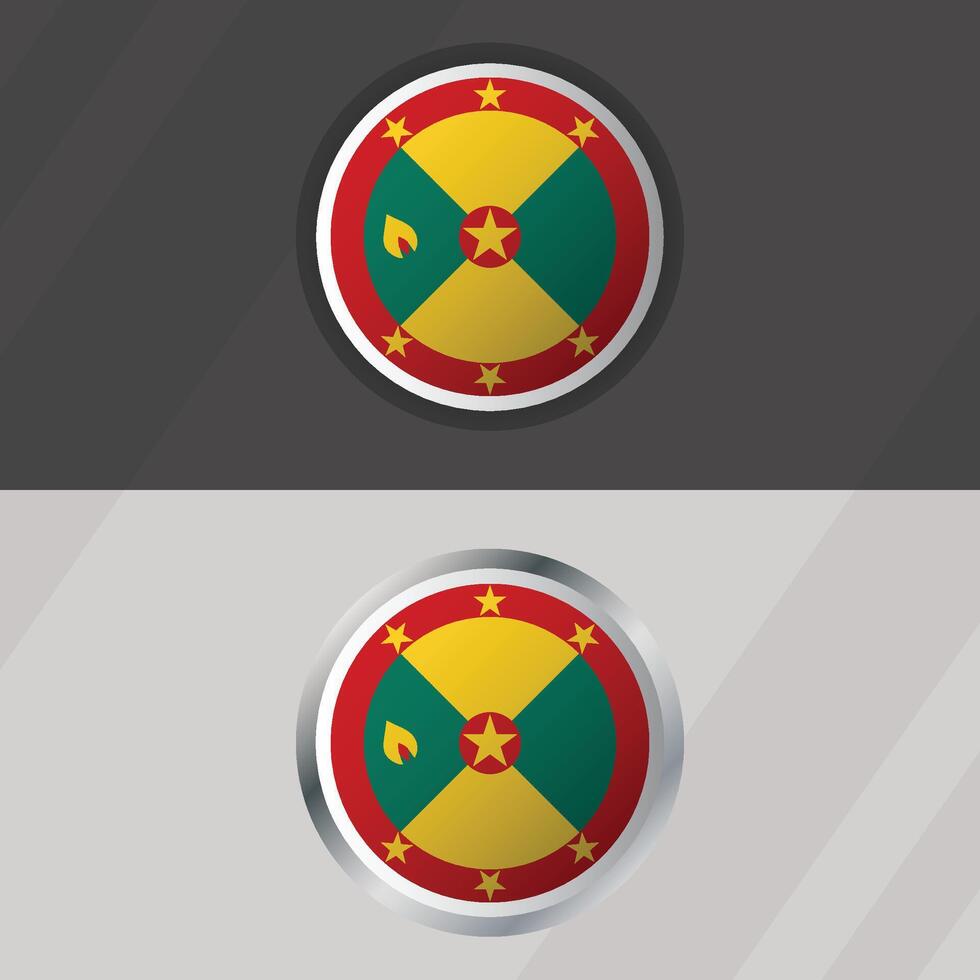Grenada Round Flag Template vector