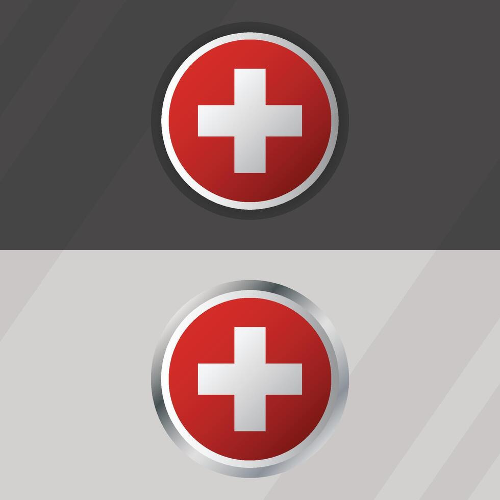 Switzerland Round Flag Template vector