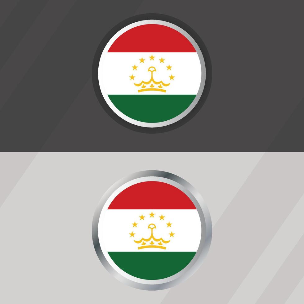 Tajikistan Round Flag Template vector