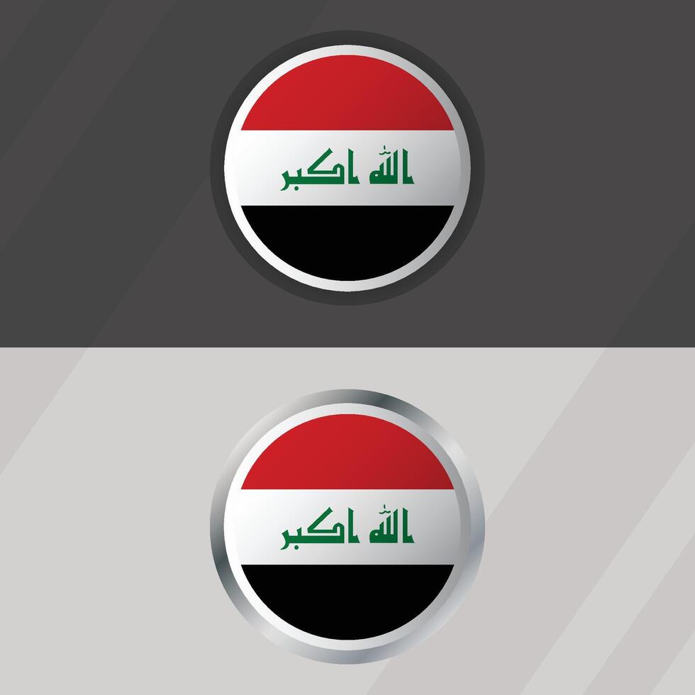Iraq Round Flag Template vector