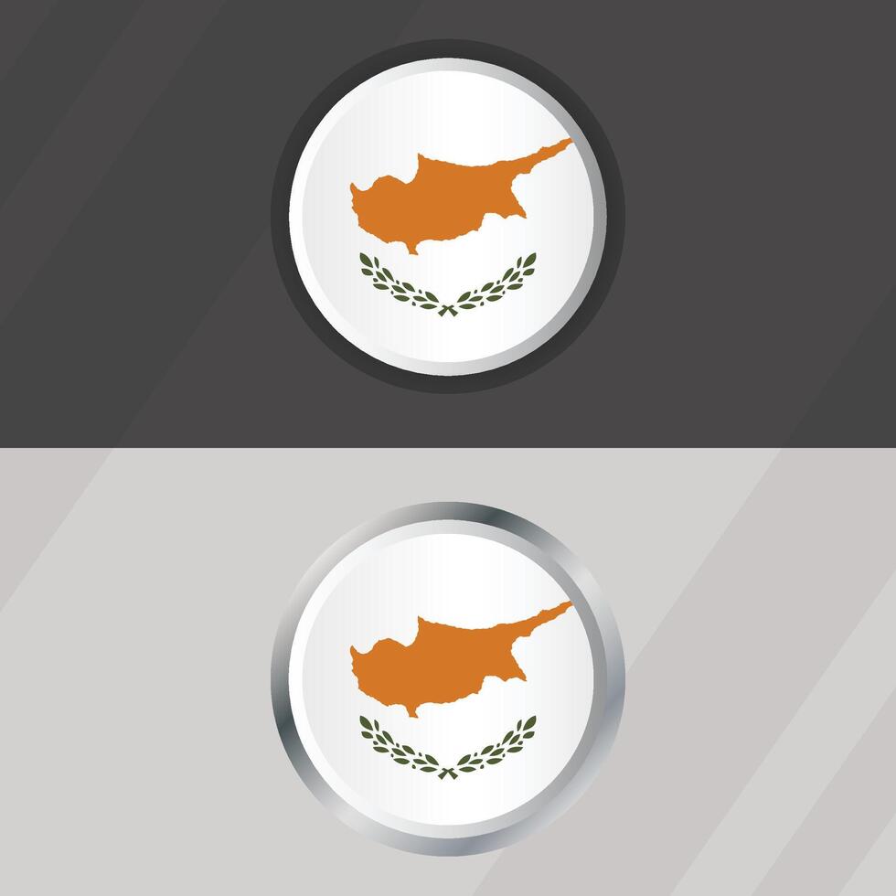 Cyprus Round Flag Template vector