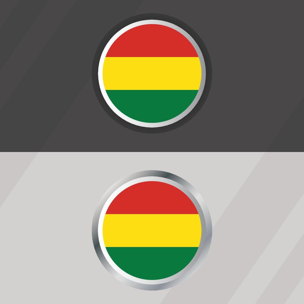 Bolivia Round Flag Template vector