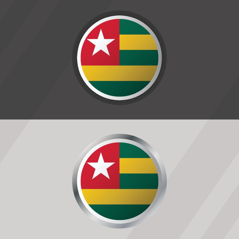 Togo Round Flag Template vector