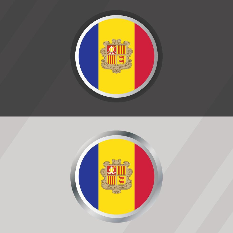 Andorra Round Flag Template vector