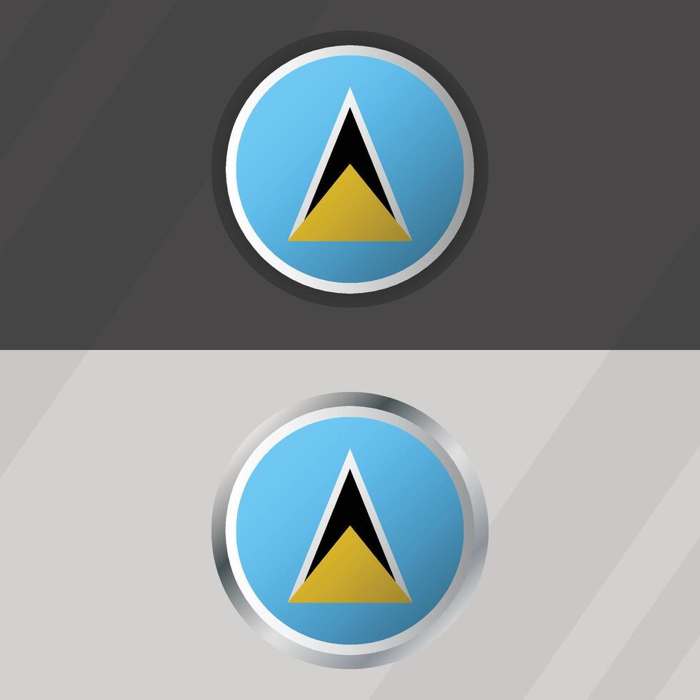 Saint Lucia Round Flag Template vector