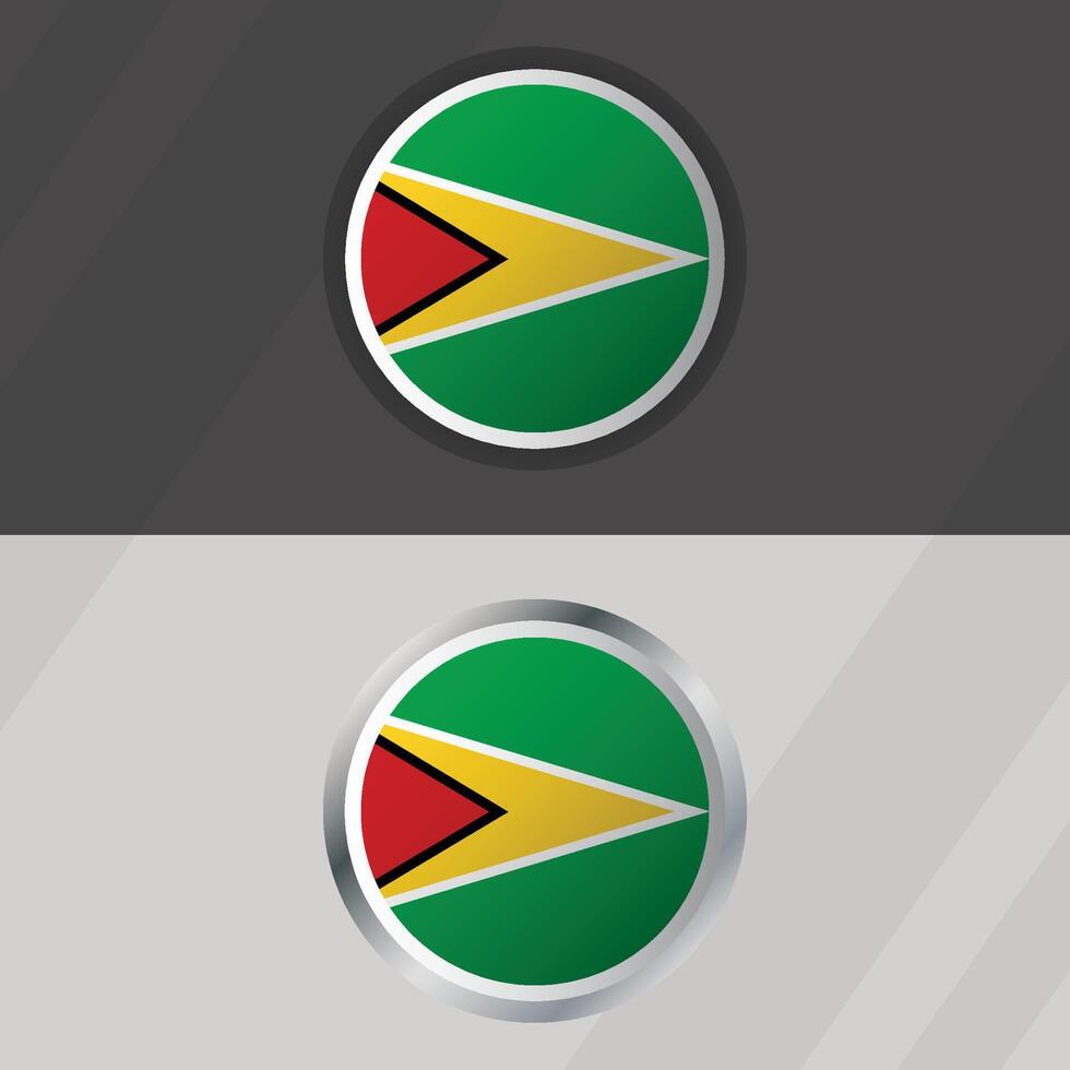 Guyana Round Flag Template vector