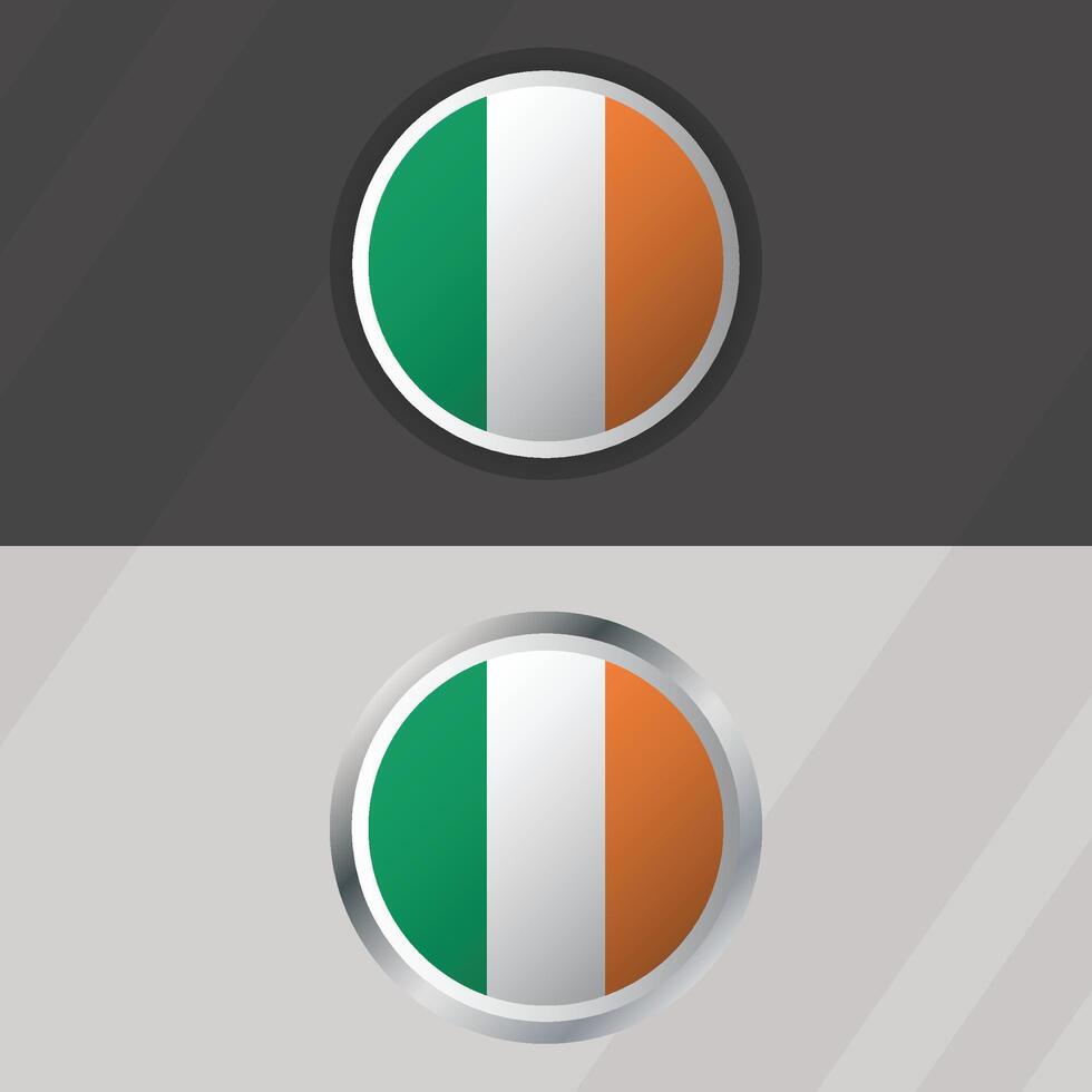 Ireland Round Flag Template vector