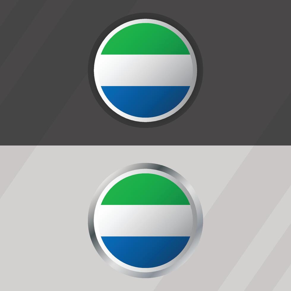 Sierra Leone Round Flag Template vector