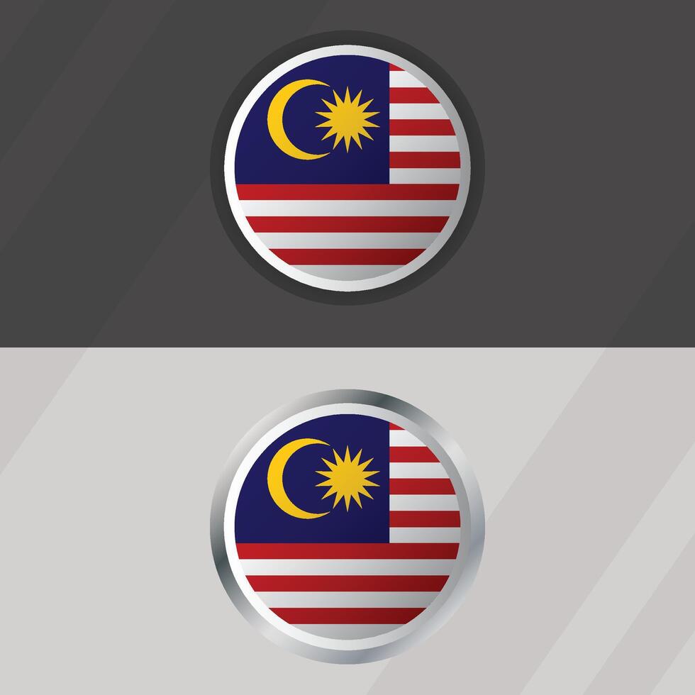 Malaysia Round Flag Template vector