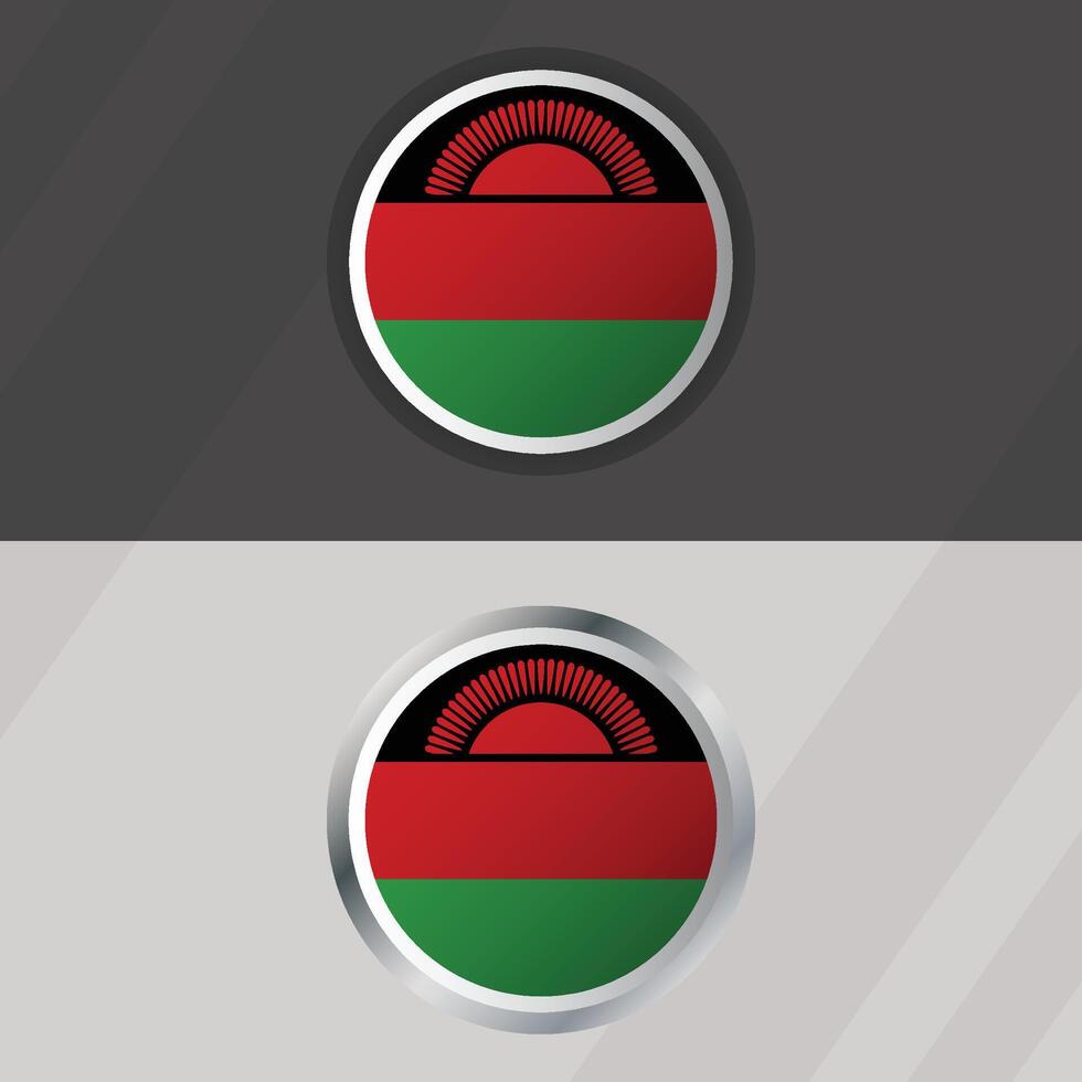 Malawi Round Flag Template vector