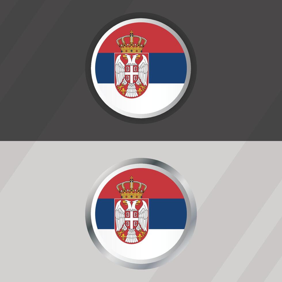 Serbia Round Flag Template vector