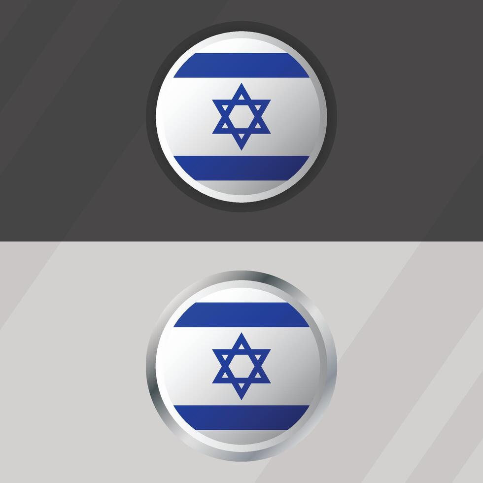 Israel Round Flag Template vector