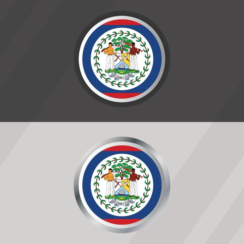 Belize Round Flag Template vector