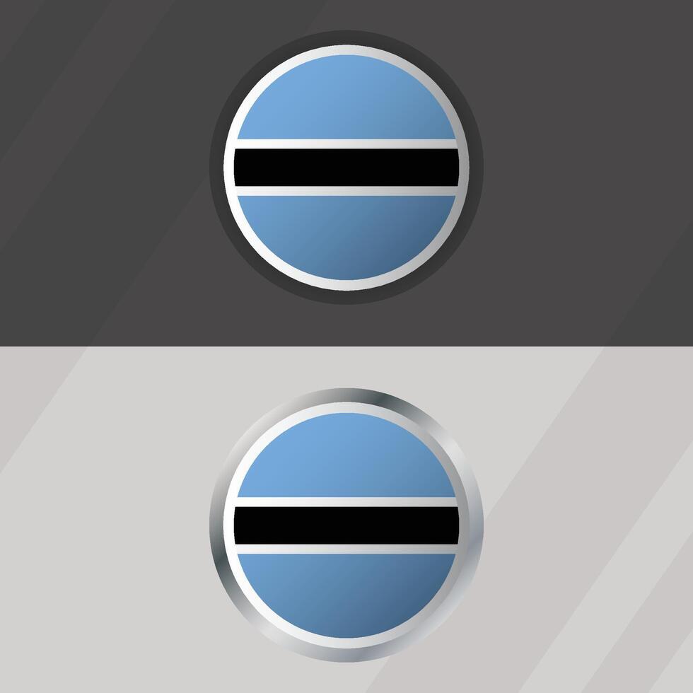 Botswana Round Flag Template vector