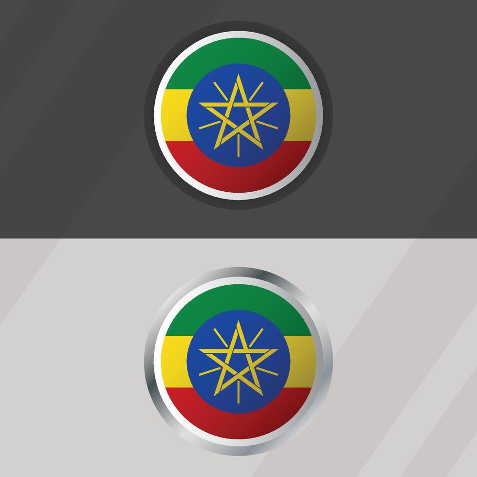 Ethiopia Round Flag Template vector