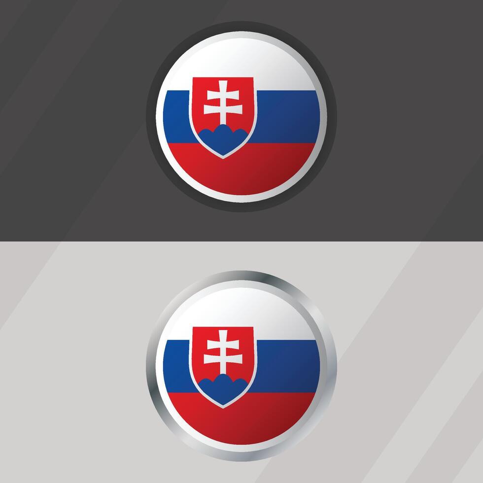 Slovakia Round Flag Template vector