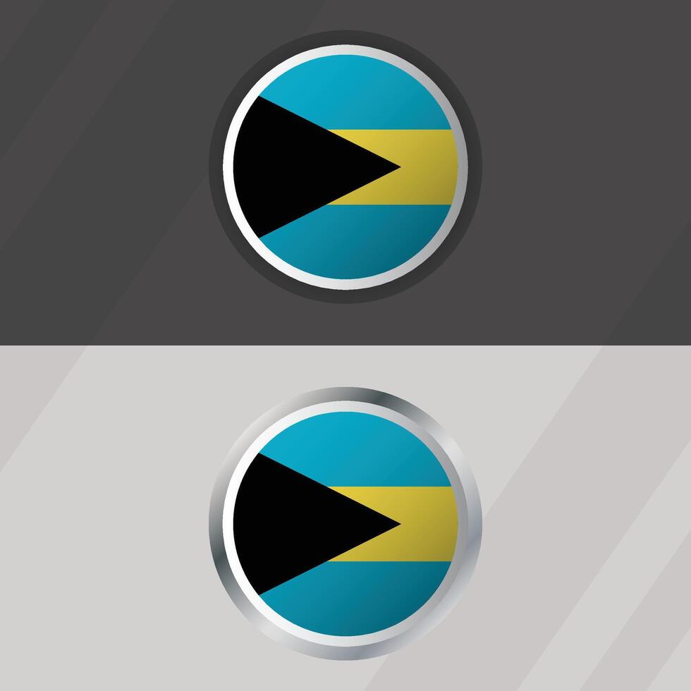 Bahamas Round Flag Template vector