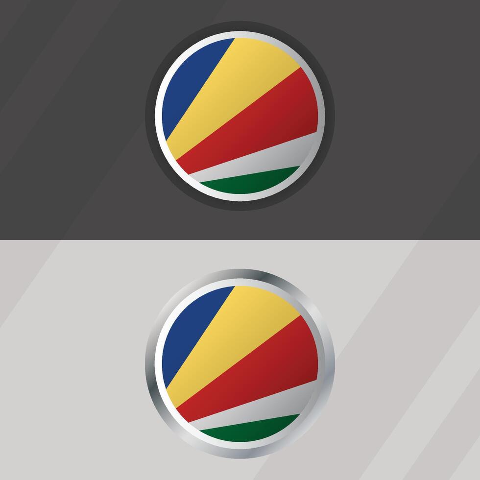 Seychelles Round Flag Template vector