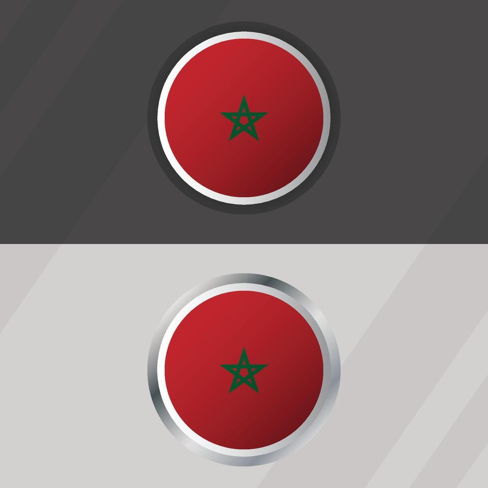 Morocco Round Flag Template vector