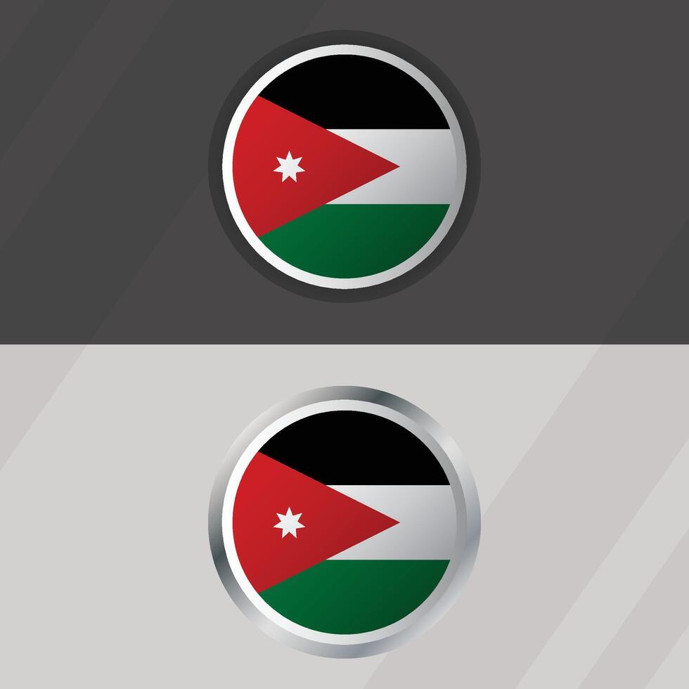 Jordan Round Flag Template vector