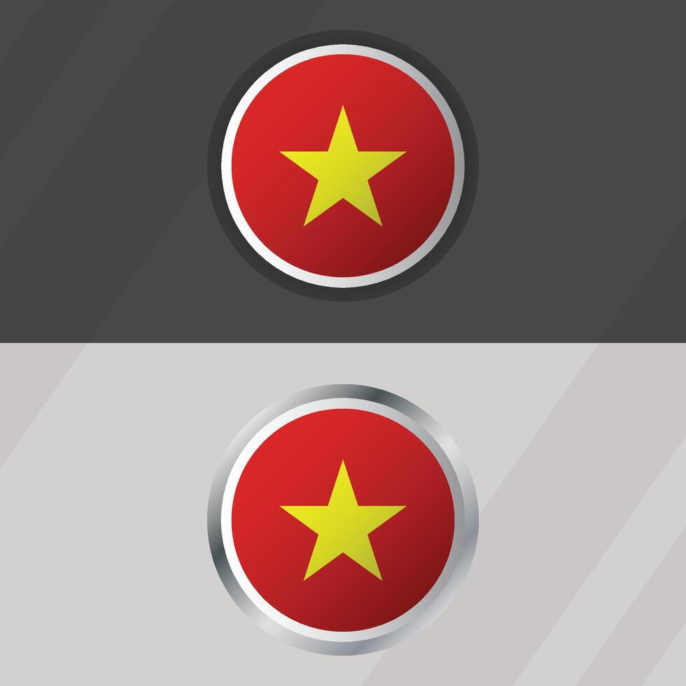 Vietnam Round Flag Template vector