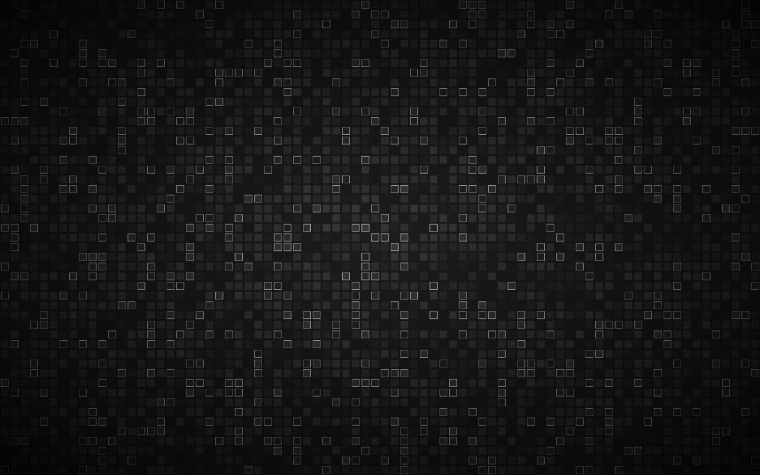 Black abstract background with transparent squares, mosaic look, modern illustration vector