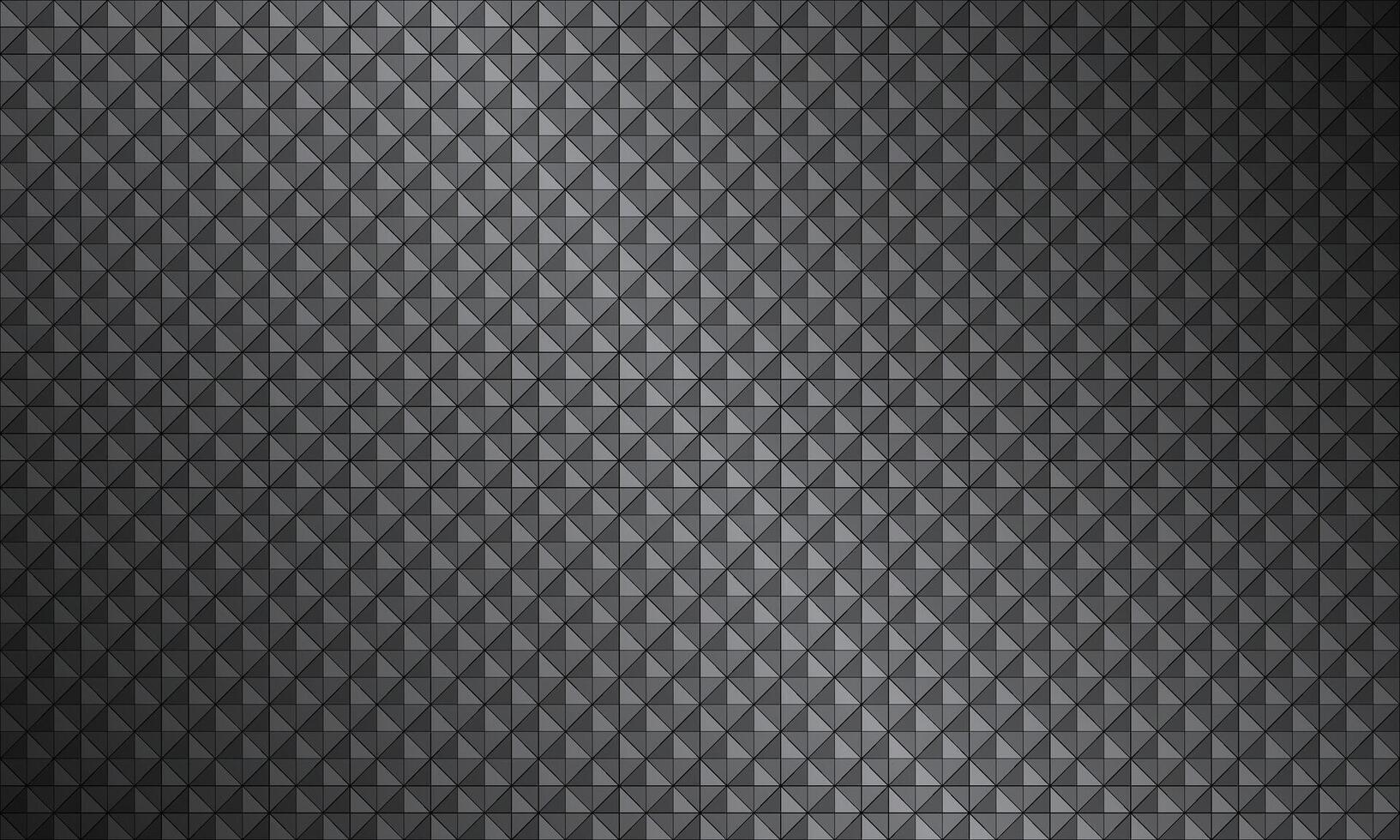 Abstract black and grey background composed of triangles with different transparency, modern seamless pattern, metallic look vector