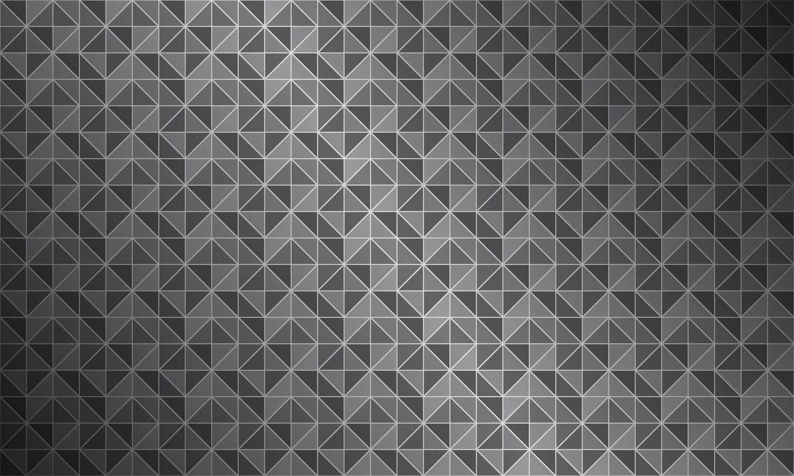 Abstract black and grey background composed of triangles with different transparency, modern seamless pattern, metallic look vector