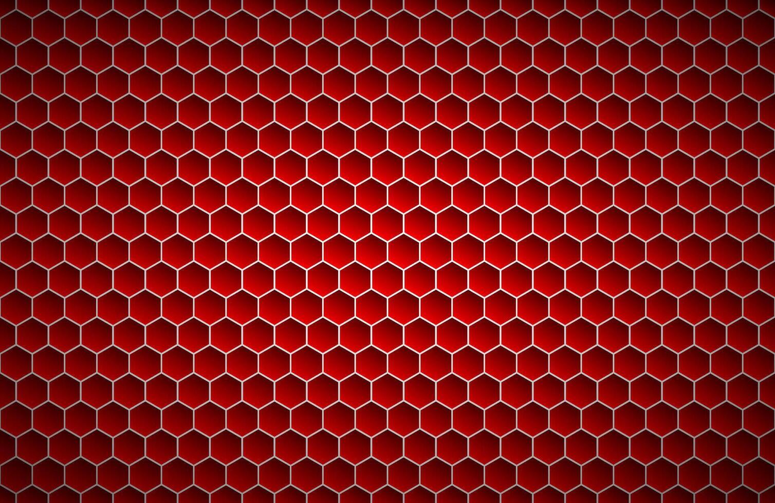Red geometric polygons background, abstract red metallic hexagons background, simple illustration vector