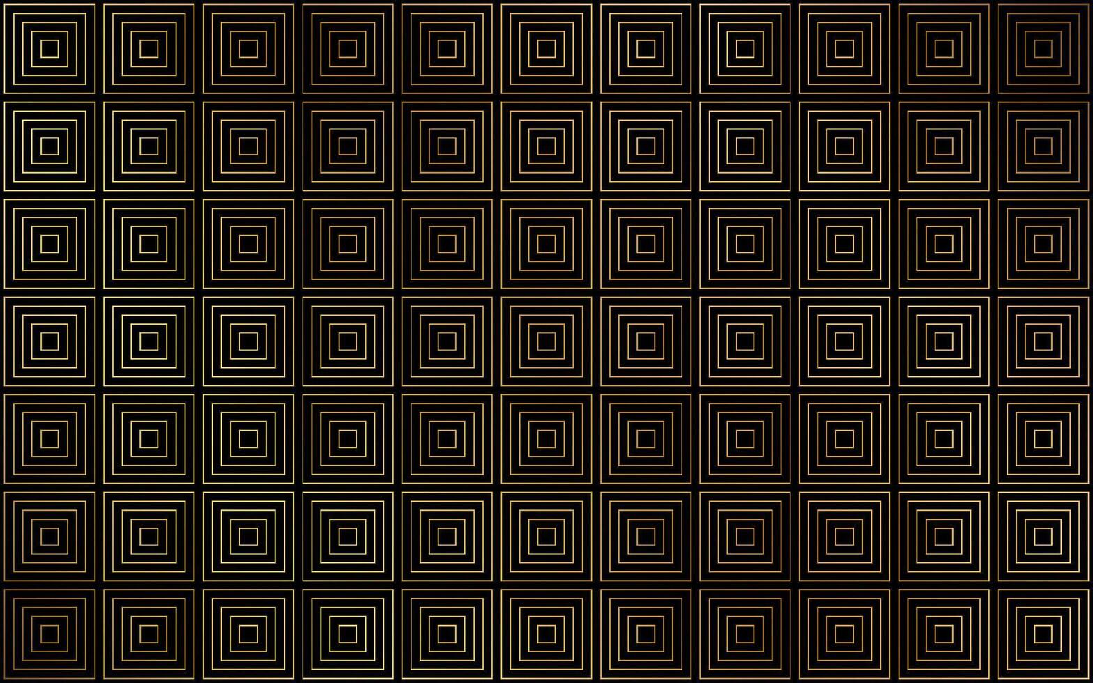 Geometric pattern composed of golden squares. Modern technology abstract background. background with square grid vector