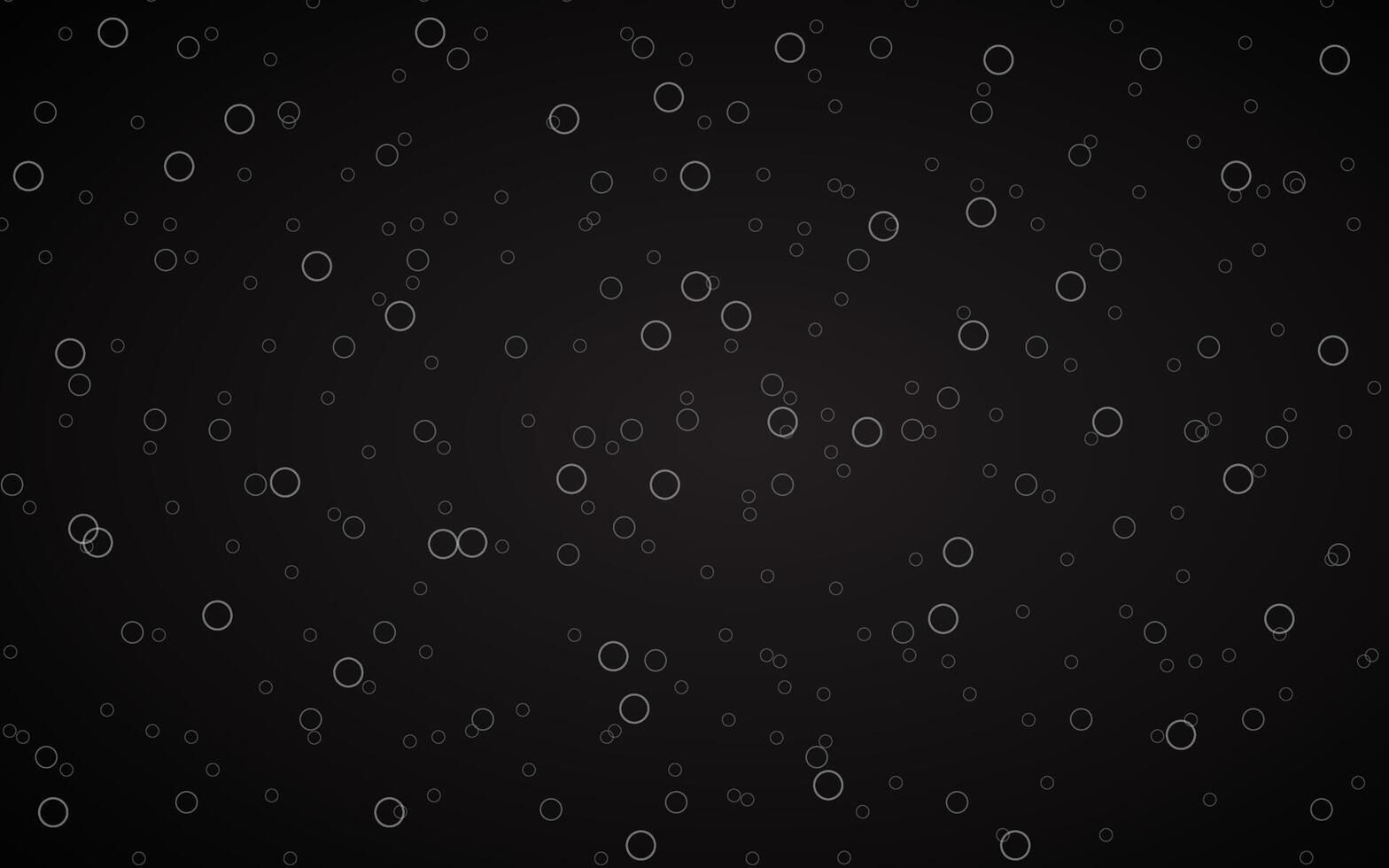 Black abstract background with grey rings, simple geometric pattern design, illustration vector