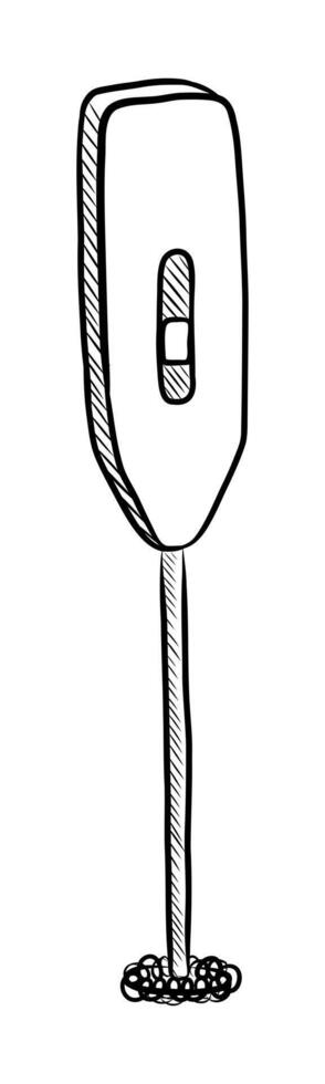 BLACK AND WHITE CONTOUR DRAWING OF A MANUAL CAPPUCCINO MACHINE vector