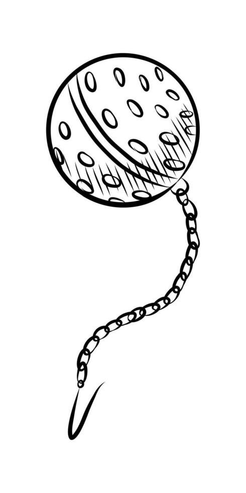 BLACK AND WHITE CONTOUR DRAWING OF A ROUND TEA STRAINER vector