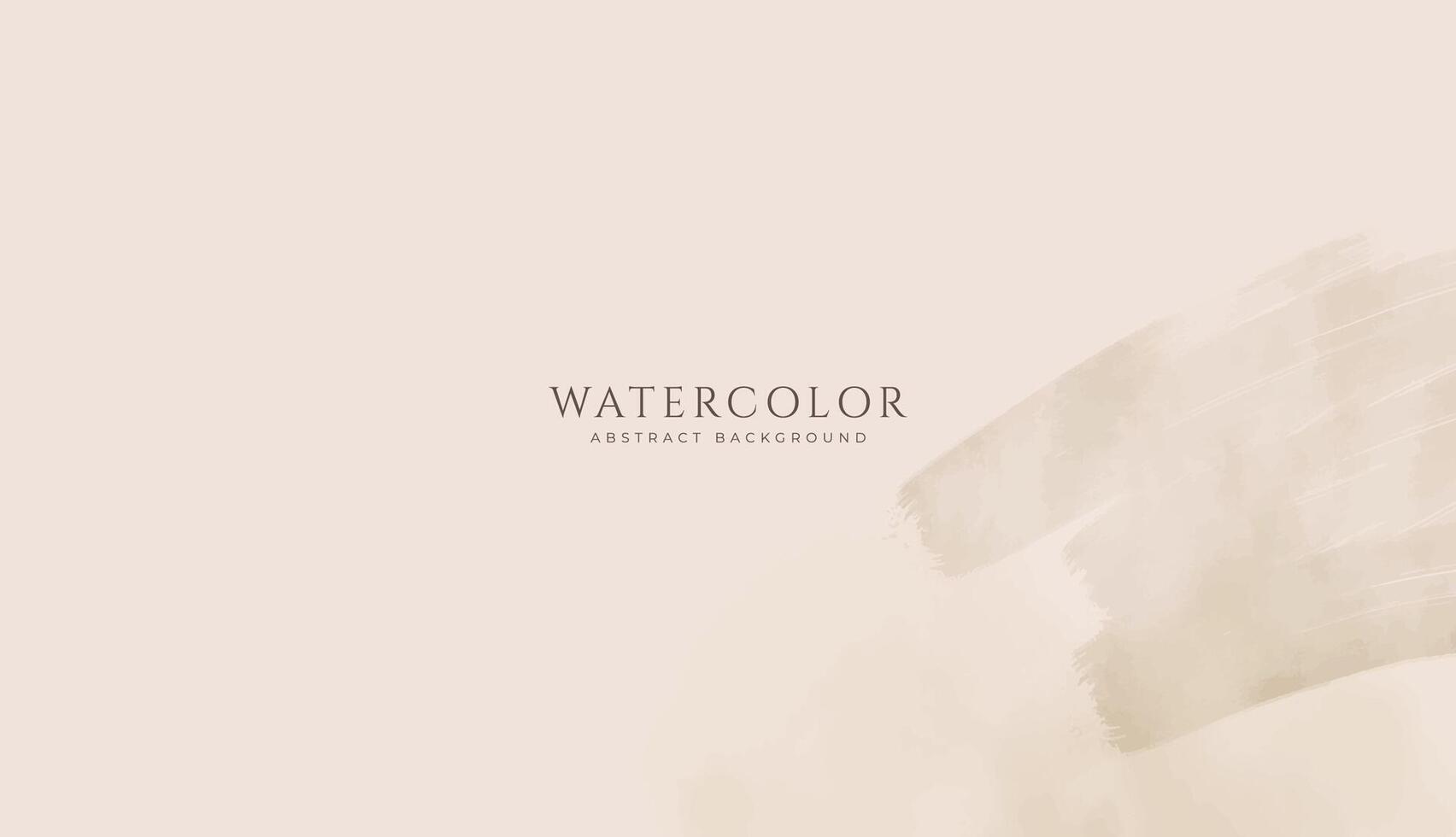 Abstract horizontal watercolor background. Neutral light colored empty space background illustration vector