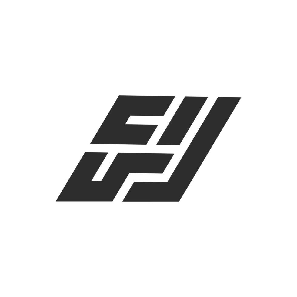 FU letter logo, FU Alphabet logo, initials logo vector