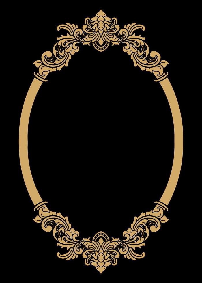 Luxury frame Ornament wedding decoration vector