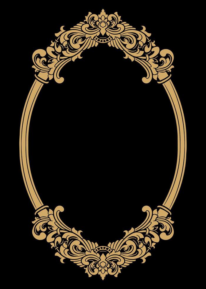 Luxury frame Ornament wedding decoration vector