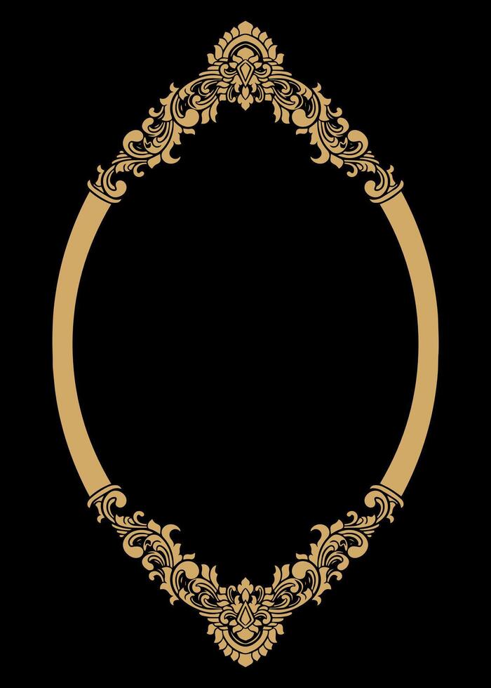 Luxury frame Ornament wedding decoration vector