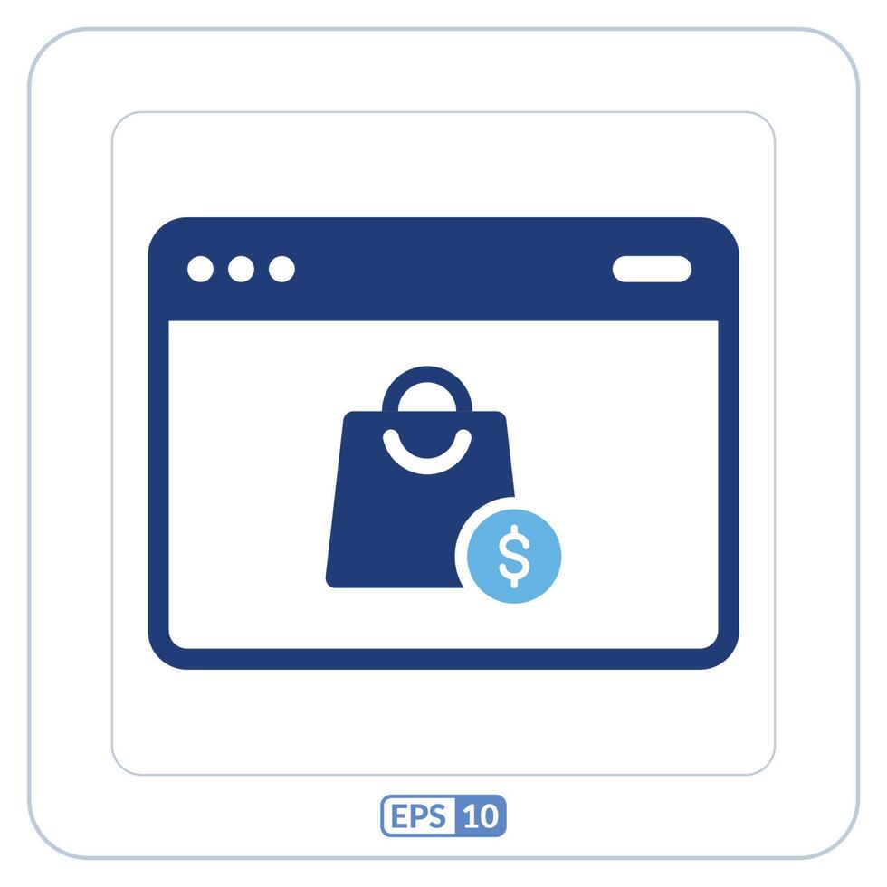 Digital purchase icon. Online purchase flat icon. vector