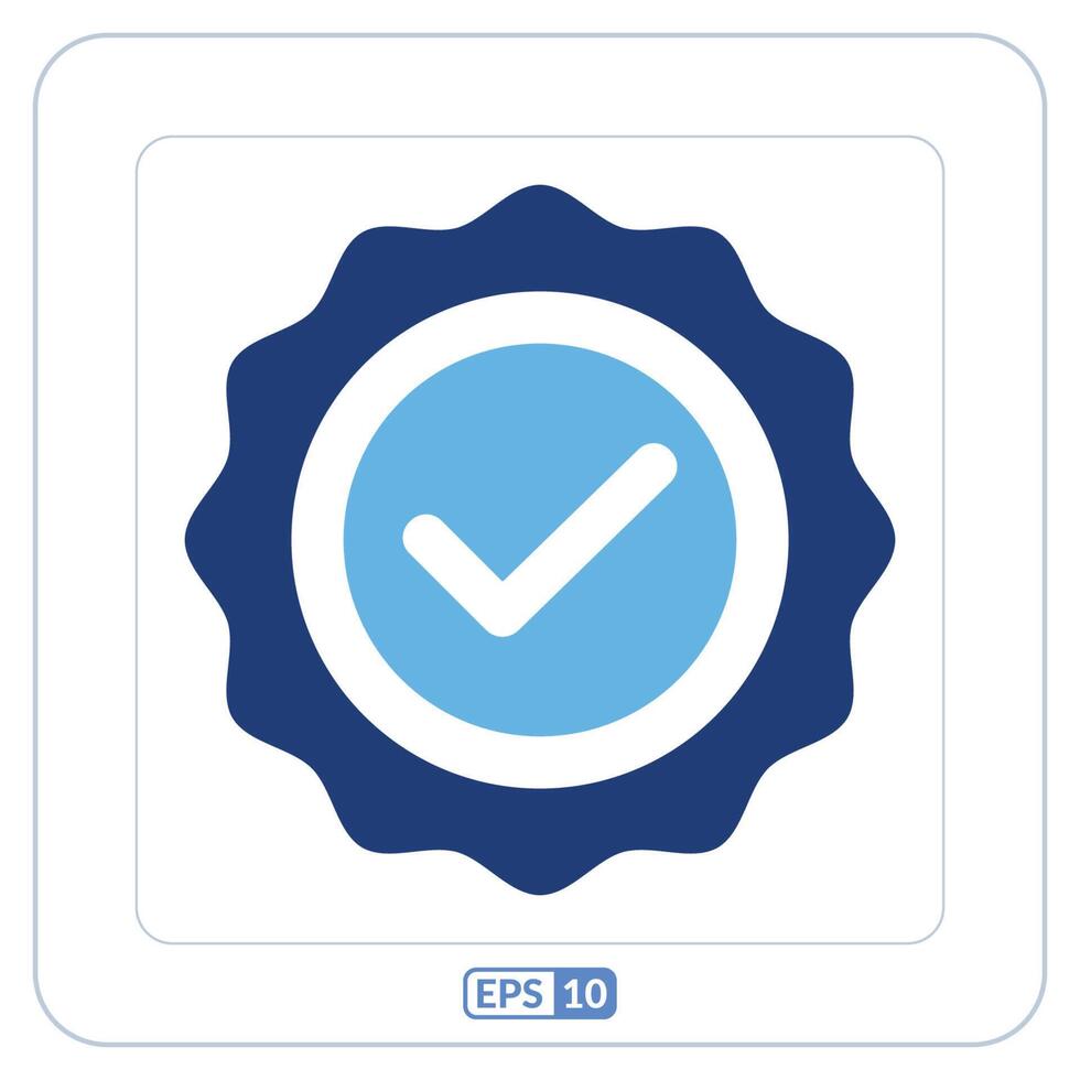 Quality control icon. Quality badge flat icon. vector