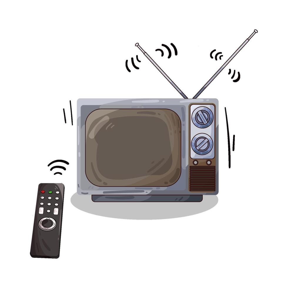 Illustration of old television vector