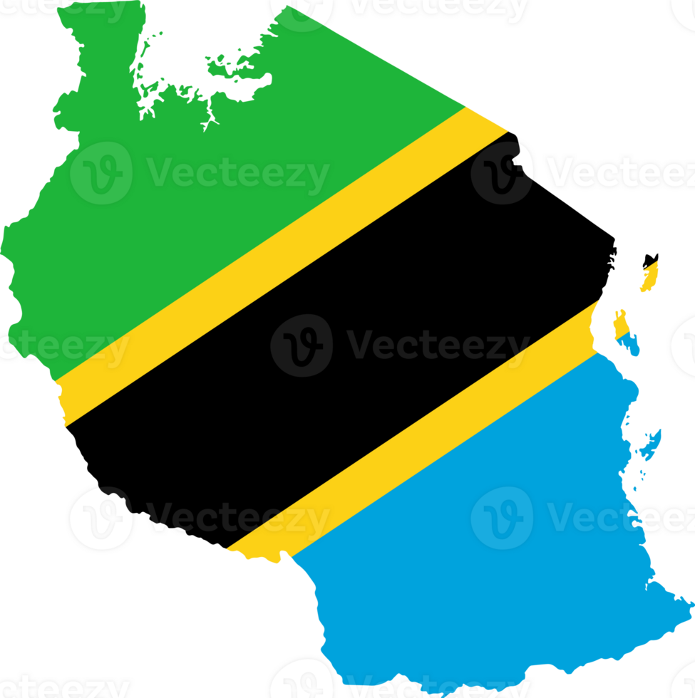 Tanzania map flag png