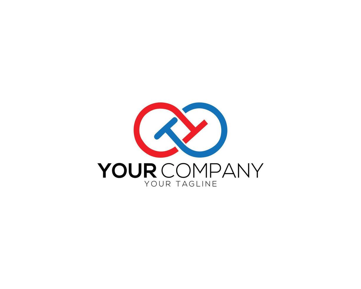 Letter TT abstract logo design concept template. vector
