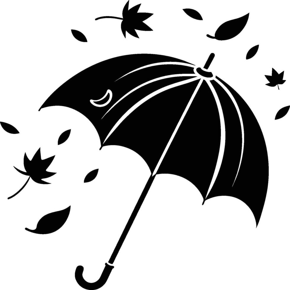 Umbrella silhouette. Umbrella outline vector