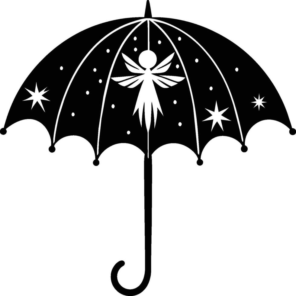 Umbrella silhouette. Umbrella outline vector