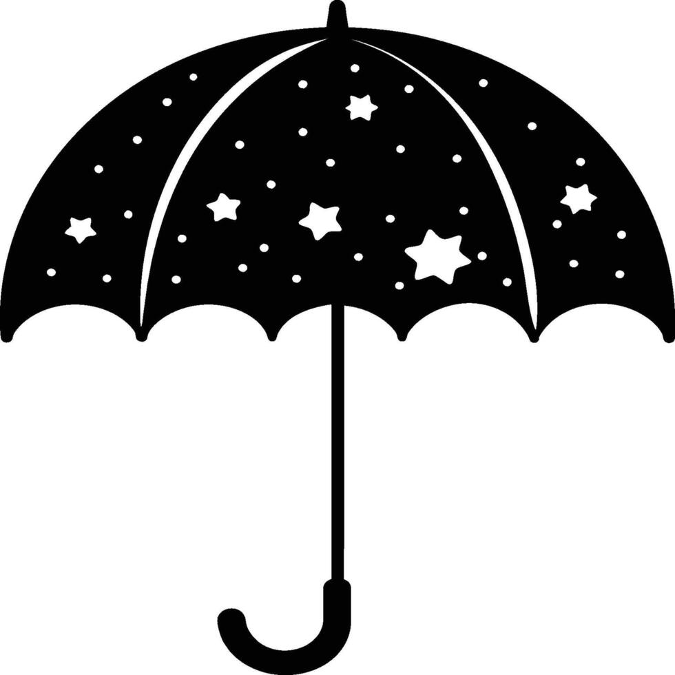 Umbrella silhouette. Umbrella outline vector