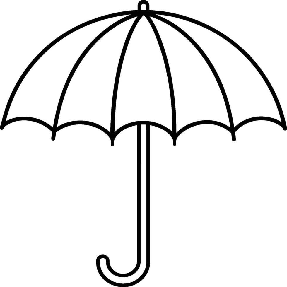 Umbrella silhouette. Umbrella outline vector