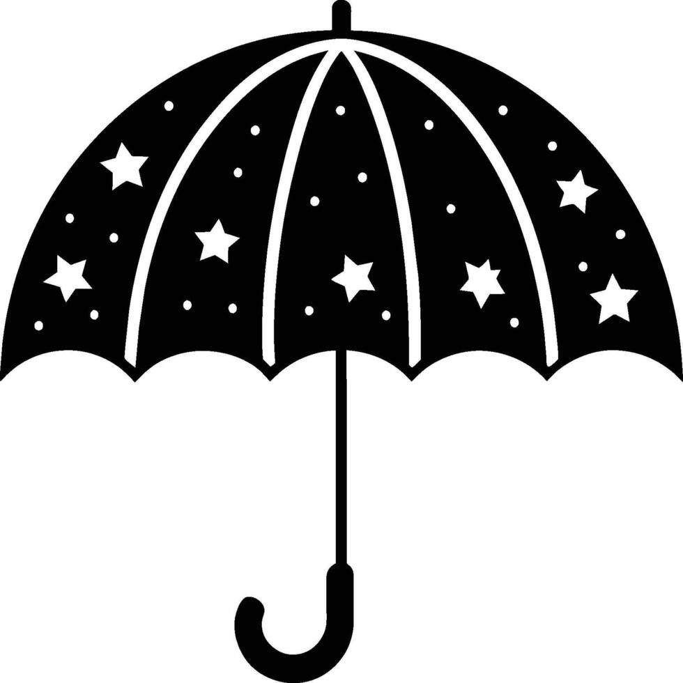 Umbrella silhouette. Umbrella outline vector