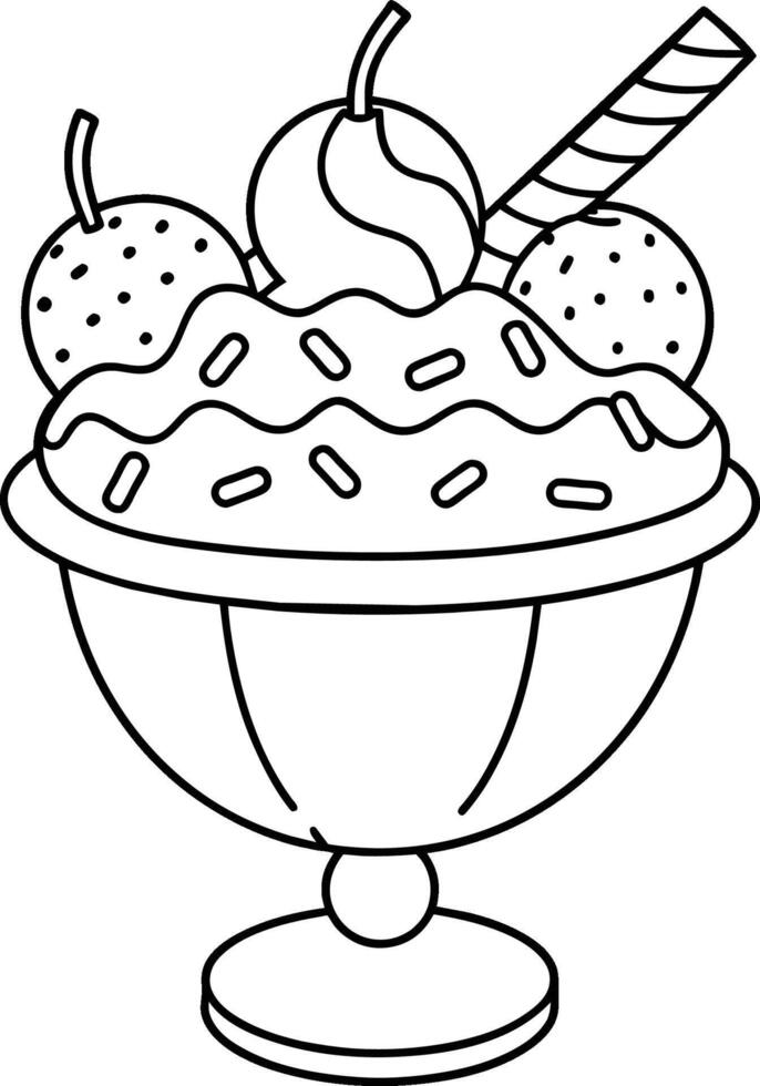 illustration of cake with cream vector